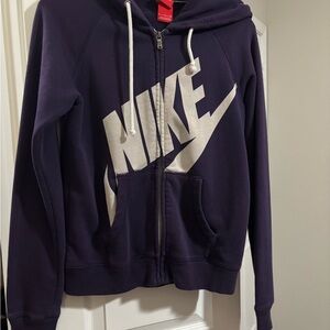Nike Dark Purple Hoodie with White Logo